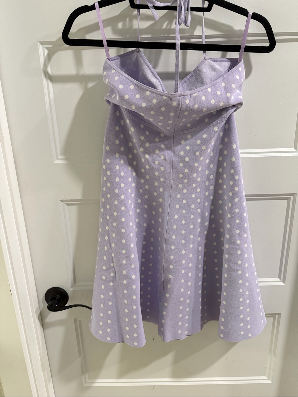 Ronny Kobo-sz Large-Lavender Polka Dot Halter Dress - Picture 5 of 5